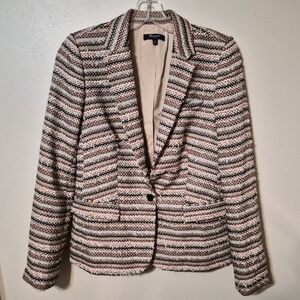MADEWELL 1937 Tweed Womens Blazer Knotch Lapel Blazer | Size 0